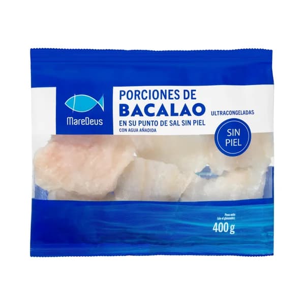 Porciones de bacalao sin piel MareDeus ultracongeladas - 0.4 kg - Imagen del producto en Findit