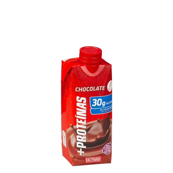 Batido lácteo sabor chocolate +Proteínas Hacendado 30 g proteínas - 0.33 l - Imagen del producto en Findit