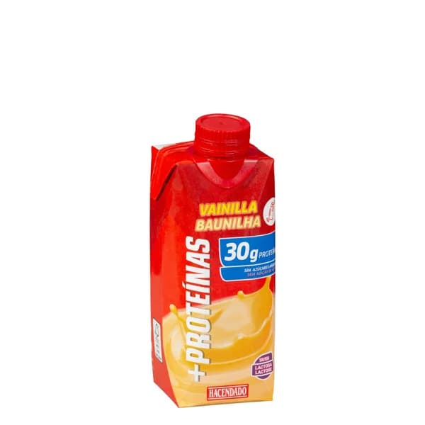 Batido lácteo sabor vainilla +Proteínas Hacendado 30 g proteínas - 0.33 l - Imagen del producto en Findit