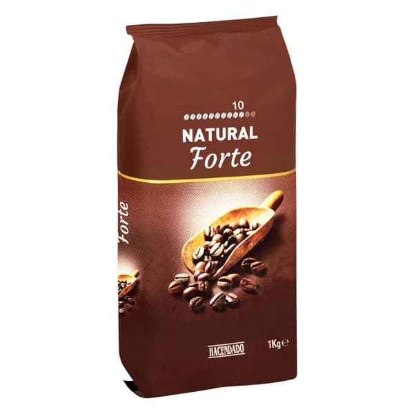 Café en grano fuerte Hacendado - 1 kg - Imagen del producto en Findit