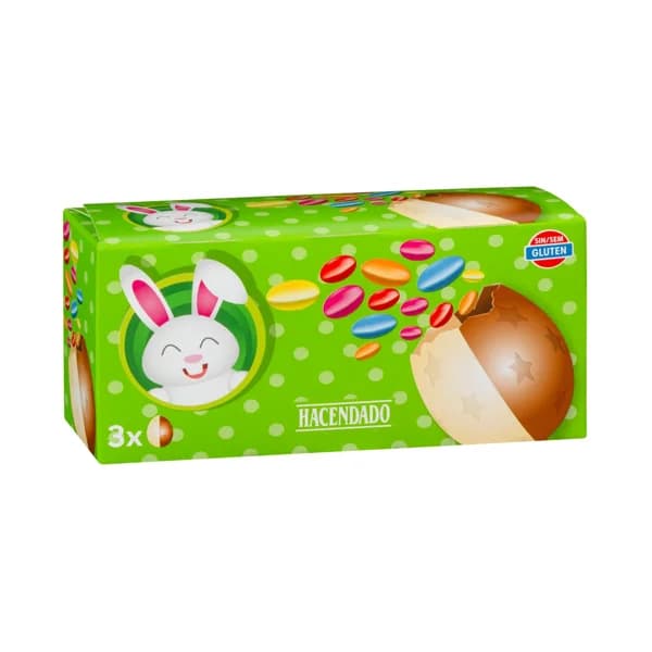Huevos con disquitos Pascua de chocolate Hacendado - 0.08 kg - Imagen del producto en Findit