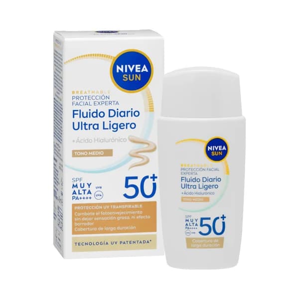 Fluido protección solar facial Nivea tono medio FPS 50+ - 0.04 l - Imagen del producto en Findit