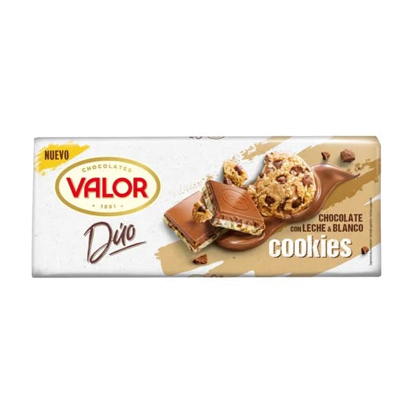 Chocolate Dúo con Leche & Blanco Cookies Tableta 1 - 0.15 kg - Imagen del producto en Findit
