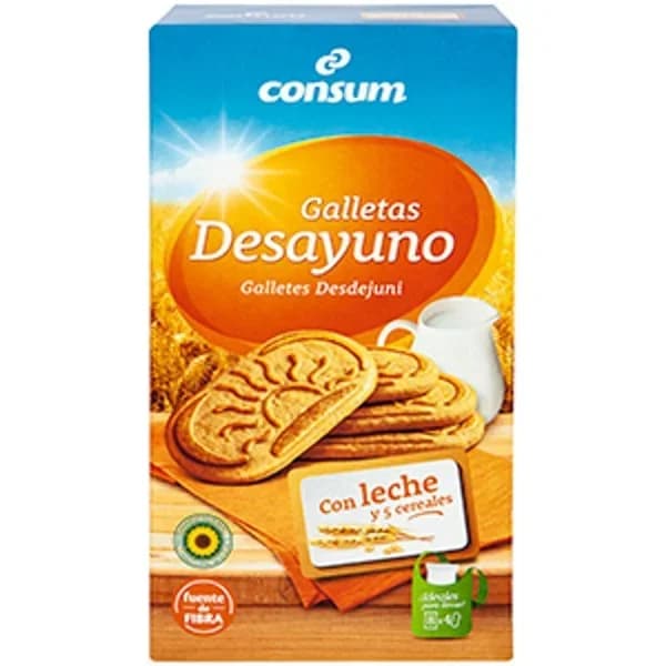 Galletas Desayuno con Leche y 5 Cereales - 0.4 kg - Imagen del producto en Findit