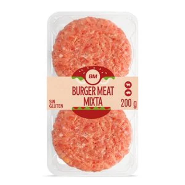 Burger meat mixta bandeja 2x100 g - 0.2 kg - Imagen del producto en Findit