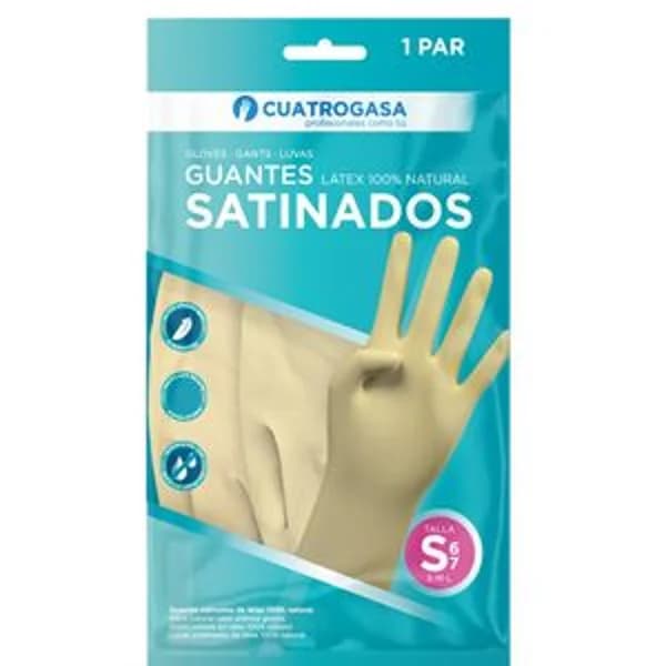 Guante de latex satinados talla S - 1 ud - Imagen del producto en Findit
