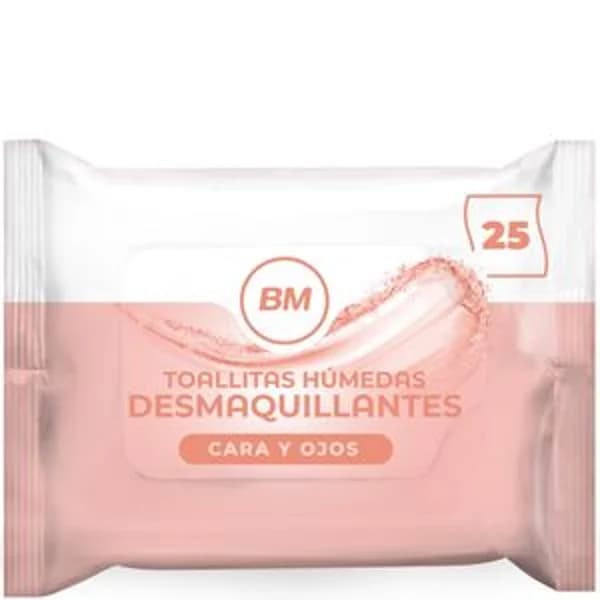 Toallitas desmaquillantes cara ojos 25 unidades - 23 ud - Imagen del producto en Findit