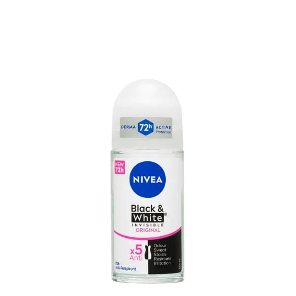Desodorante roll-on Invisible Black & White Nivea antitranspirante - 0.05 l - Imagen del producto en Findit
