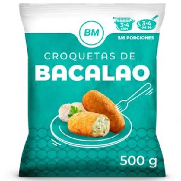 Croquetas de bacalao 500 g - 0.5 kg - Imagen del producto en Findit