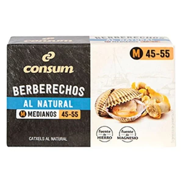 Berberechos al Natural 45/55 Piezas - 0.06 ud - Imagen del producto en Findit