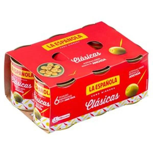 Aceituna rellena de anchoa pack 6x50g - 0.3 kg - Imagen del producto en Findit