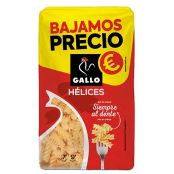 Pasta hélices 400g - 0.4 kg - Imagen del producto en Findit