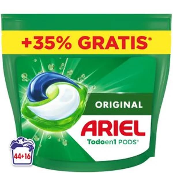 Detergente líquido original pods 44+16 lavados - 60.21 ud - Imagen del producto en Findit