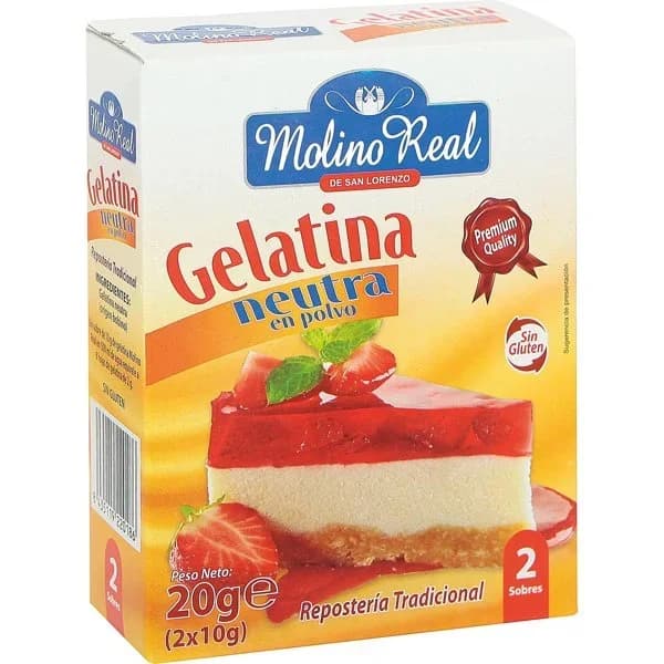 Gelatina Neutra en Polvo 2 Sobres x 10 gr - 0.02 kg - Imagen del producto en Findit