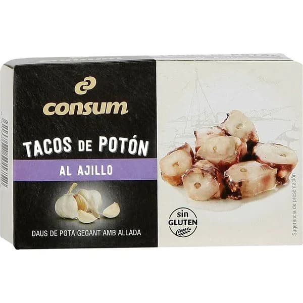 Tacos de Potón al Ajillo Lata - 0.08 kg - Imagen del producto en Findit