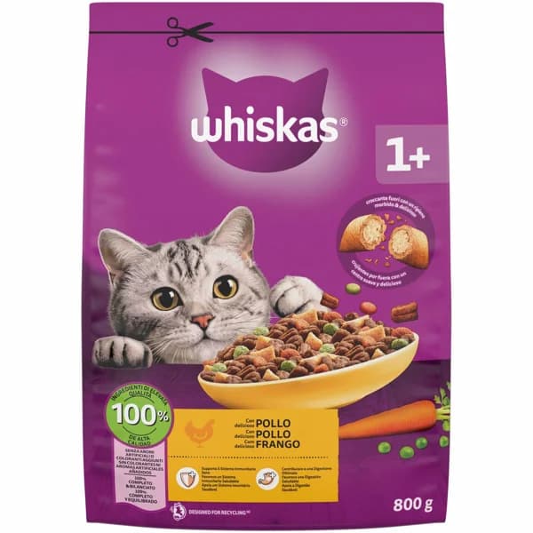 GATO WHISKAS ESTERZ.SALMON 800 - 0.6 kg - Imagen del producto en Findit