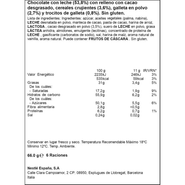 Snack Chocolate F1 Bolsa 66G - 0.07 kg - Imagen del producto en Findit