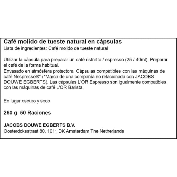 Café Cápsula Espresso Ristreto 50UD - 49.97 ud - Imagen del producto en Findit