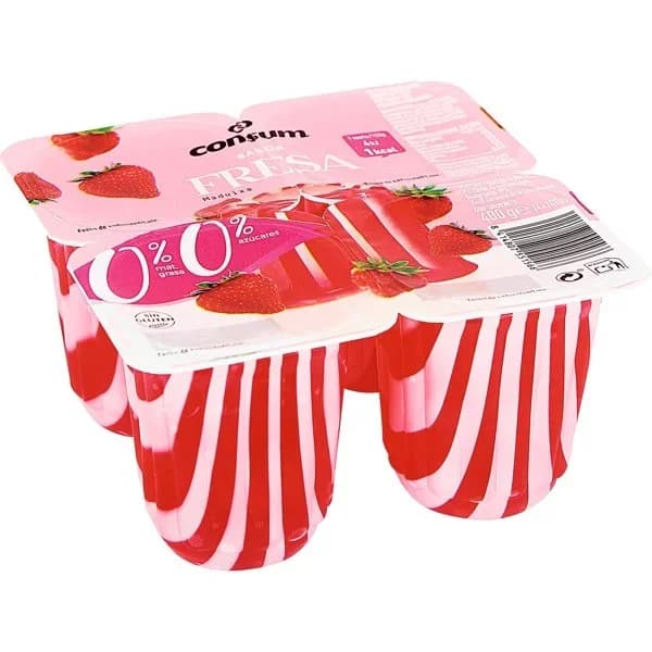 Postre Gelificado 00% Sabor Fresa - 0.4 kg - Imagen del producto en Findit