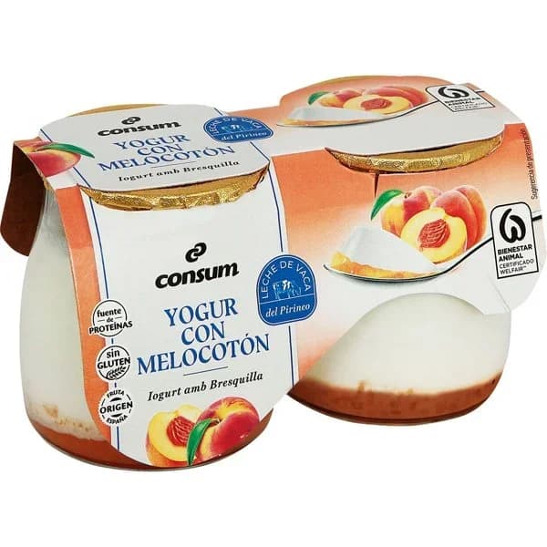 Yogur con Melocotón Pack 2 Unidad - 0.25 kg - Imagen del producto en Findit