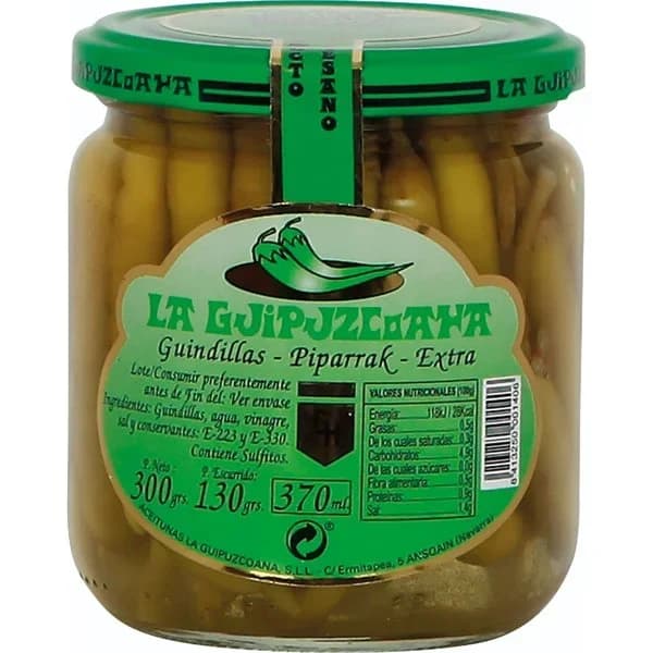 Guindillas Vascas en Vinagre Frasco - 0.13 kg - Imagen del producto en Findit