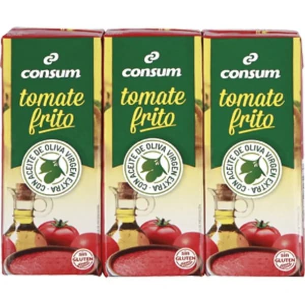 Tomate Frito Aceite Oliva Brik Pack de 3 - 0.6 kg - Imagen del producto en Findit