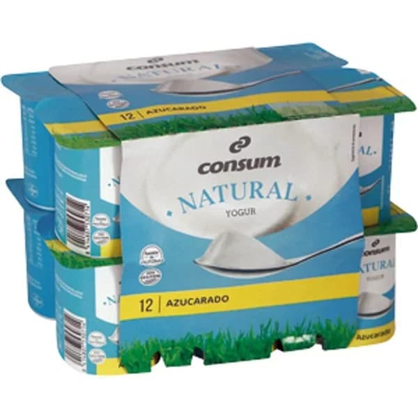 Yogur Natural Azucarado Pack de 12 Unidades - 1.5 kg - Imagen del producto en Findit