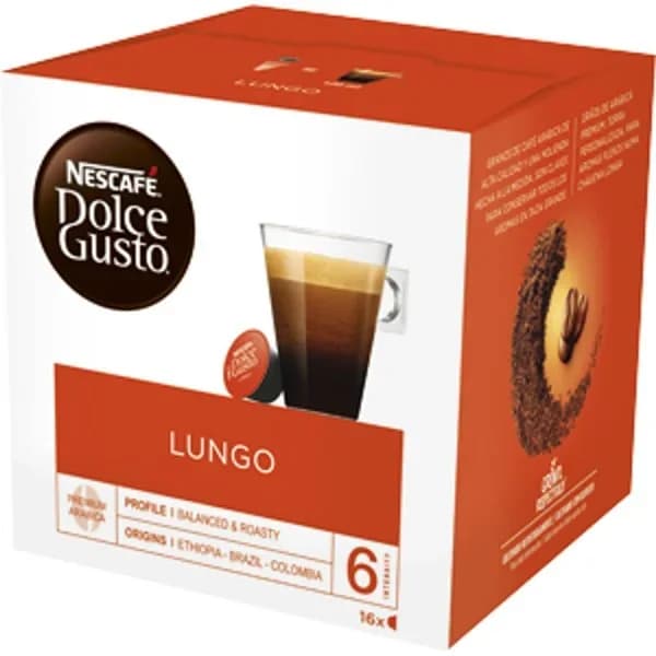 Café cápsulas lungo Nescafé Dolce Gusto 16 ud. - 16 ud - Imagen del producto en Findit