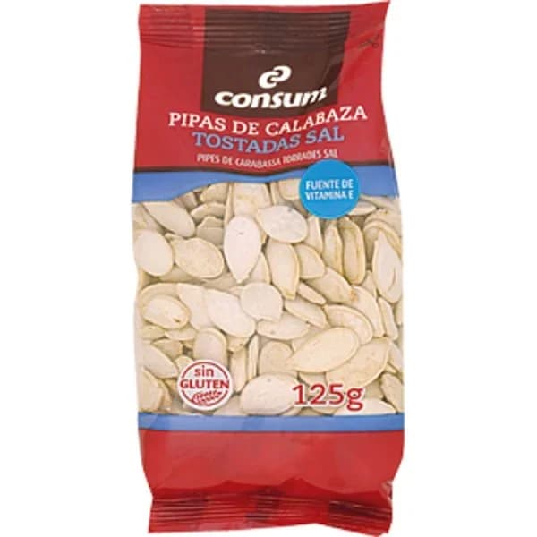 Pipas Calabaza Tostadas Sal Bolsa - 0.12 kg - Imagen del producto en Findit
