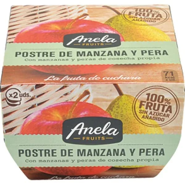 Postre de manzana-pera ANELA, pack 2x100 g - 0.2 kg - Imagen del producto en Findit