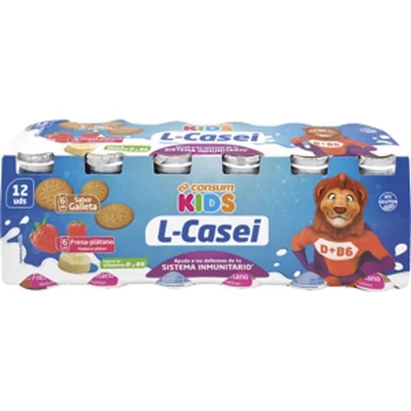 L Casei Fresa-Plátano y Galleta Pack 12 ud. - 1.2 kg - Imagen del producto en Findit