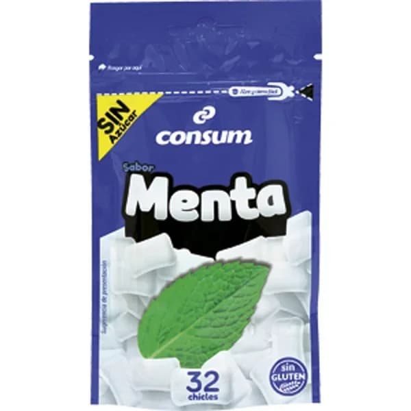 Chicle Menta sin Azúcar Paquete 32 Unidades - 0.05 kg - Imagen del producto en Findit
