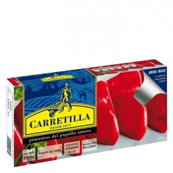 Pimientos del Piquillo enteros extra Carretilla 150 g. - 0.15 kg - Imagen del producto en Findit