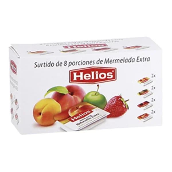 Mermelada surtidas en porciones HELIOS, pack 8x25 g - 0.2 ud - Imagen del producto en Findit