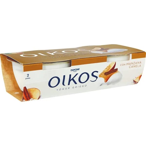 Yogur griego con manzana y canela Danone Oikos pack de 2 unidades de 110 g. - 0.22 kg - Imagen del producto en Findit