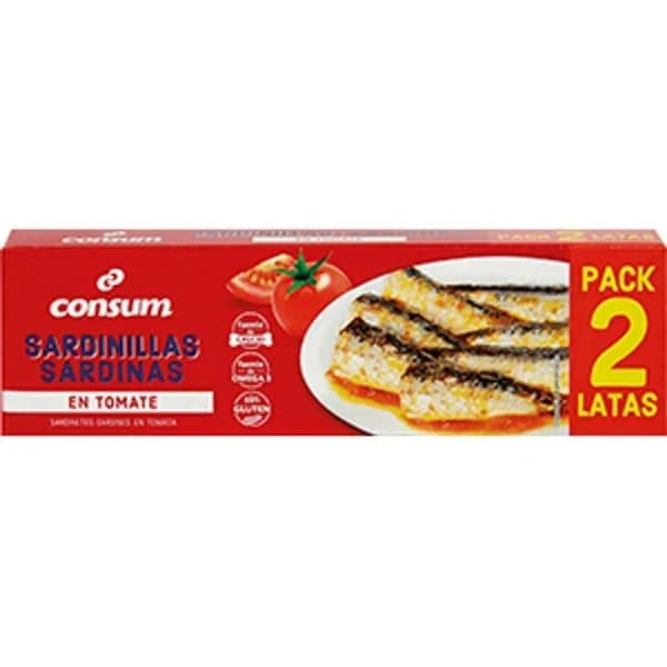 Sardinilla en Tomate Pack 2 - 0.12 kg - Imagen del producto en Findit