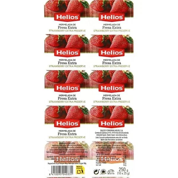 Mermelada Fresa 10 x 25G - 0.25 kg - Imagen del producto en Findit