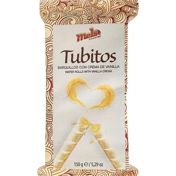 Tubitos Rellenos Crema de Vainilla - 0.15 kg - Imagen del producto en Findit