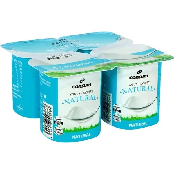 Yogur Natural Pack de 4 Unidades - 0.5 kg - Imagen del producto en Findit