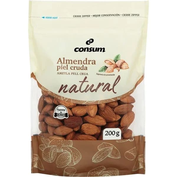 Almendra Natural Piel Doy Pack - 0.2 kg - Imagen del producto en Findit