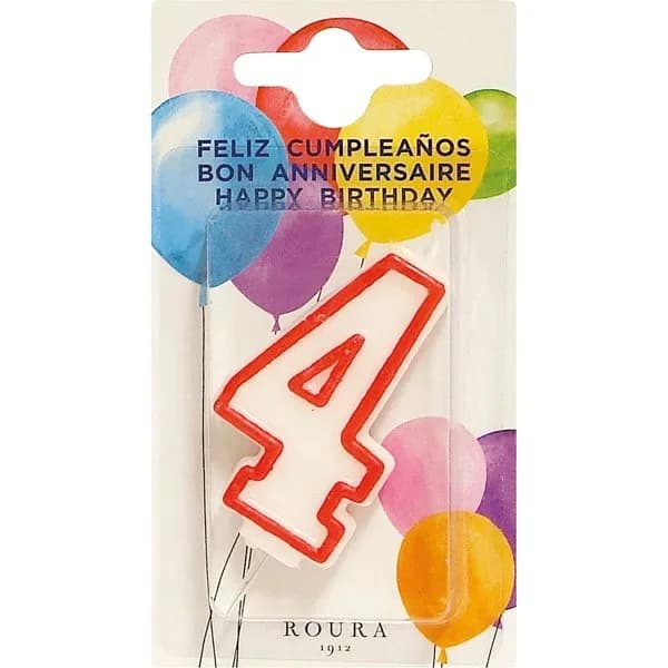 Vela Cumpleaños 4 - 0.09 kg - Imagen del producto en Findit