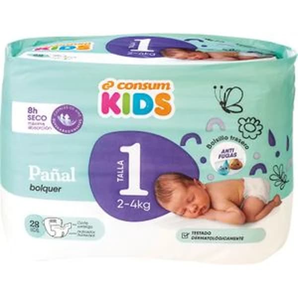 Pañal Talla 1 2-4 Kg - 27.5 ud - Imagen del producto en Findit