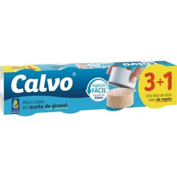 Atún Claro Aceite Girasol Pack 3+1 - 0.21 kg - Imagen del producto en Findit