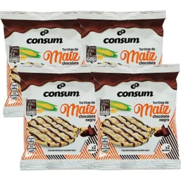 Tortitas de Maíz con Chocolate Negro - 0.09 kg - Imagen del producto en Findit