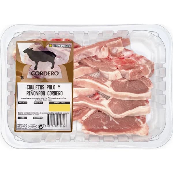 Chuletas Cordero Palo y Riñonada - 0.5 kg - Imagen del producto en Findit