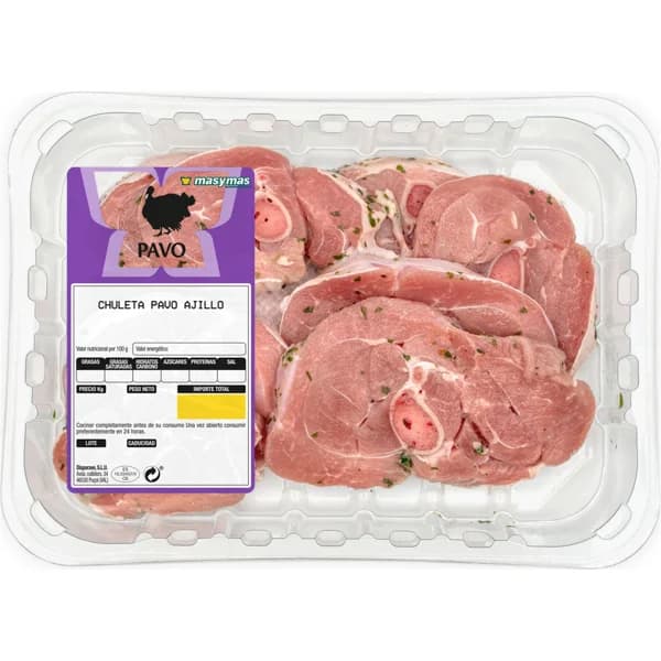 Chuletas de Pavo Al Ajillo - 0.5 kg - Imagen del producto en Findit