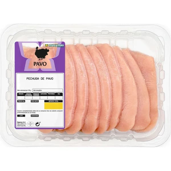 Pechuga Pavo Fileteada - 0.6 kg - Imagen del producto en Findit