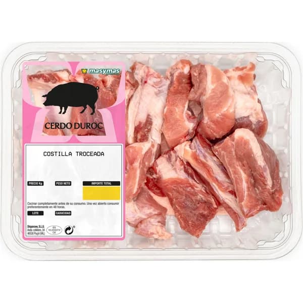 Costillas Cerdo 50% Duroc - 0.5 kg - Imagen del producto en Findit