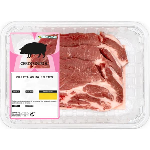 Chuletas de Aguja 50% Duroc - 0.5 kg - Imagen del producto en Findit