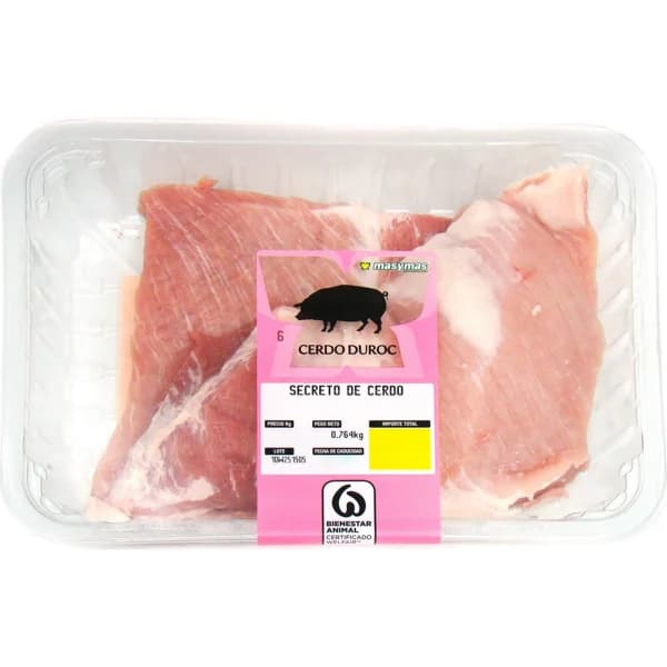 Secreto de Cerdo 50% Duroc - 0.65 kg - Imagen del producto en Findit